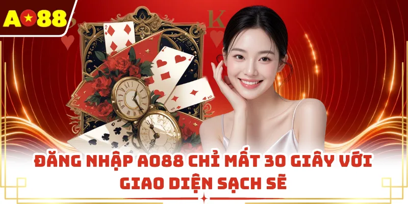 Đăng nhập AO88 chỉ mất 30 giây với giao diện sạch sẽ